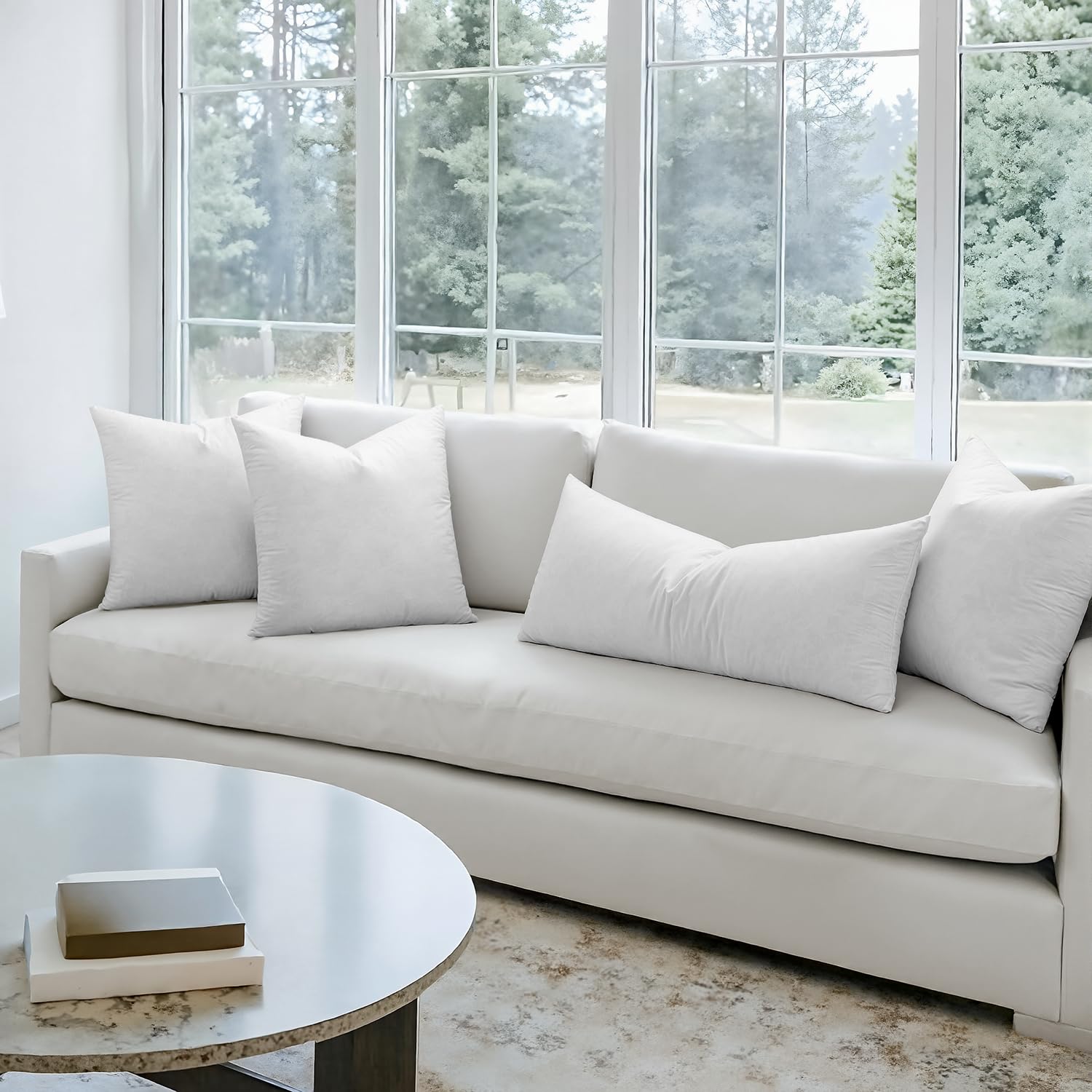MIULEE inserts on a bed showing layered styling and cozy appearance