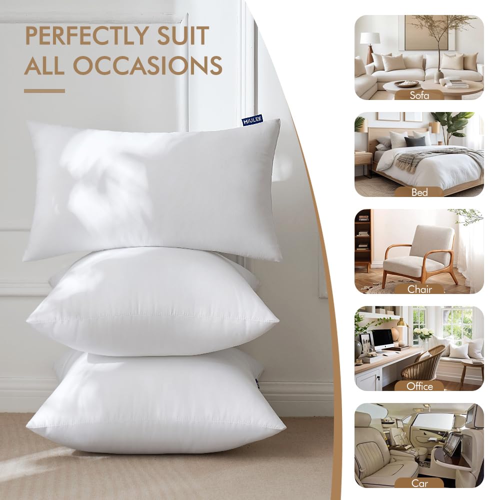 MIULEE size comparison of a 24x24 insert against an accent chair to show scale and presence