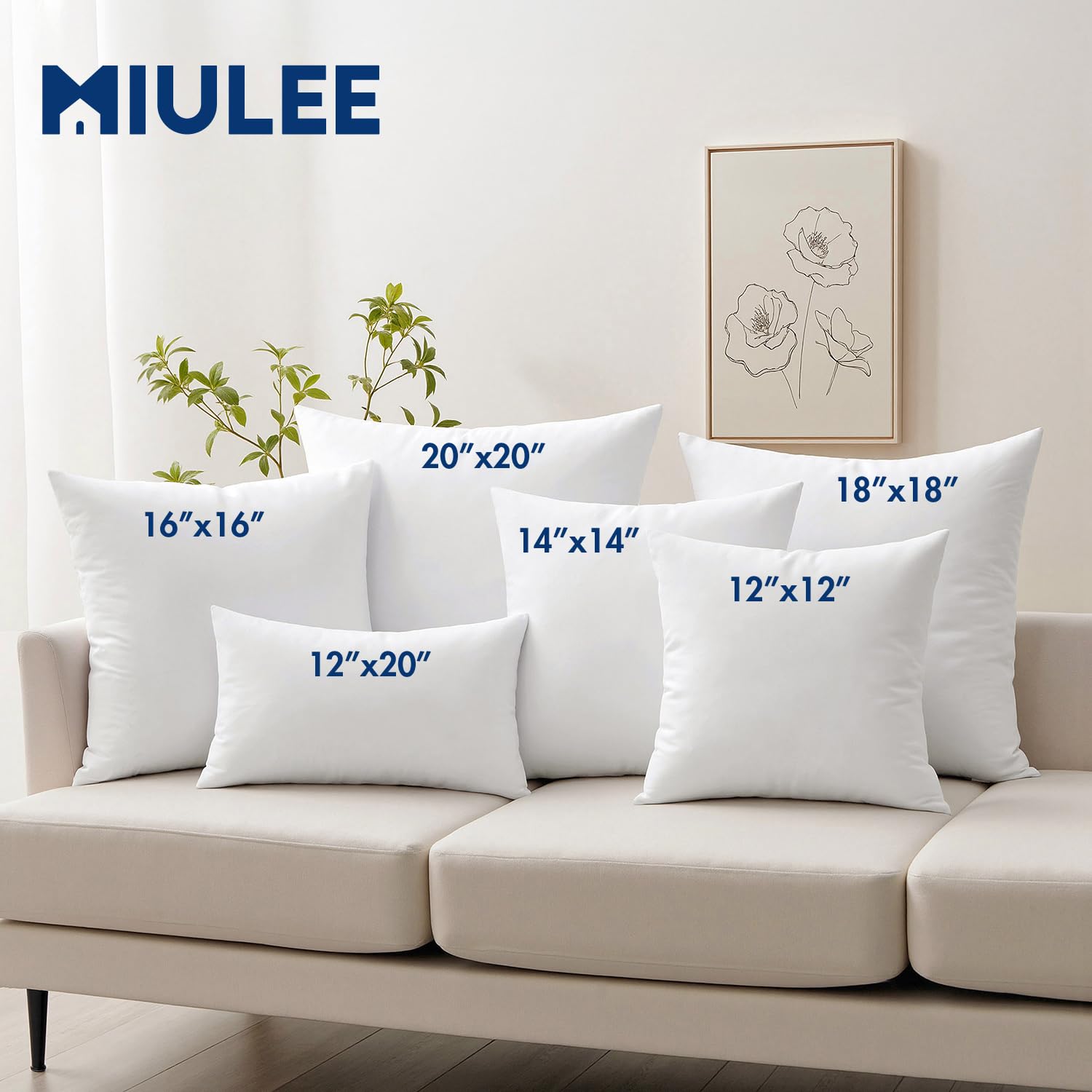 MIULEE bedroom scene with insert styled for elevated cozy decor benefit