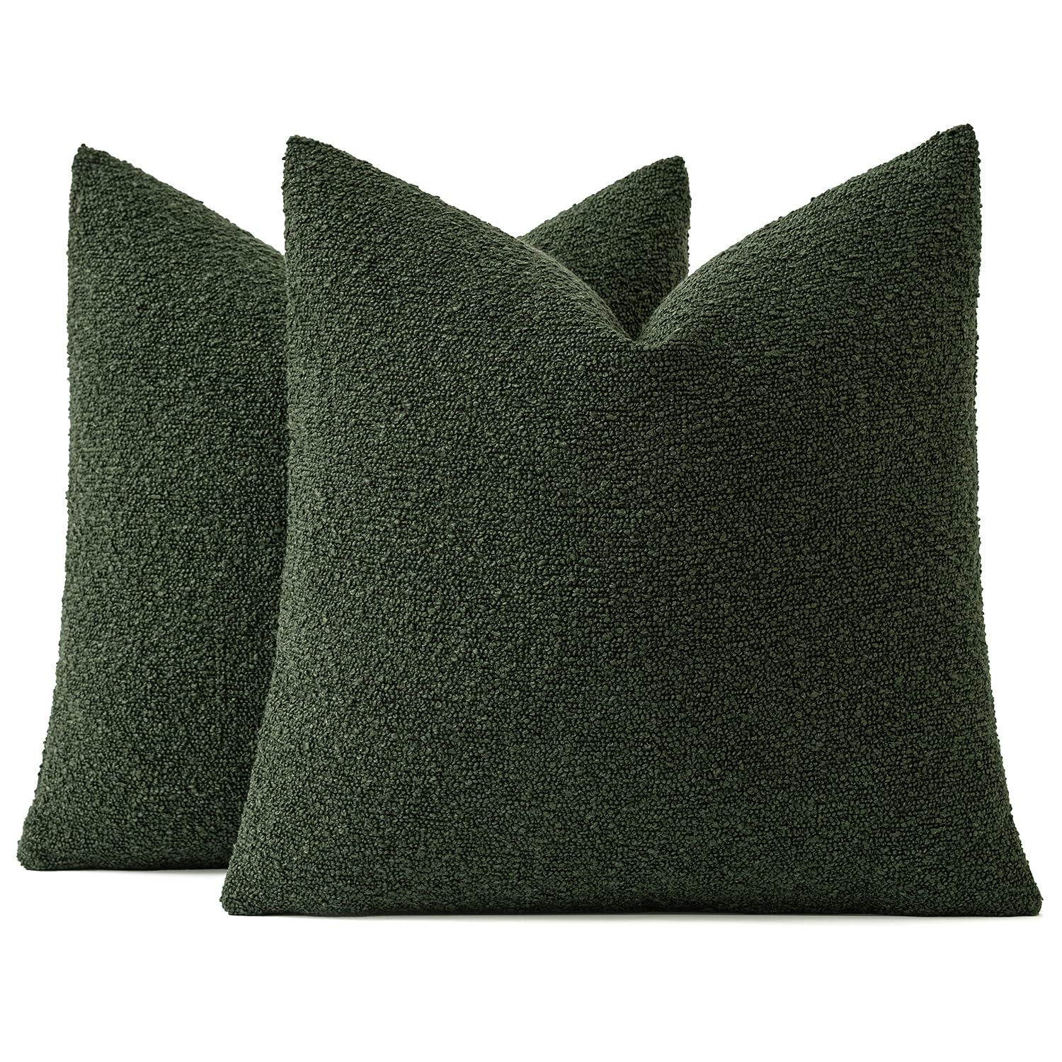 MIULEE bedroom styled with dark green pillow showing cohesive decor benefit