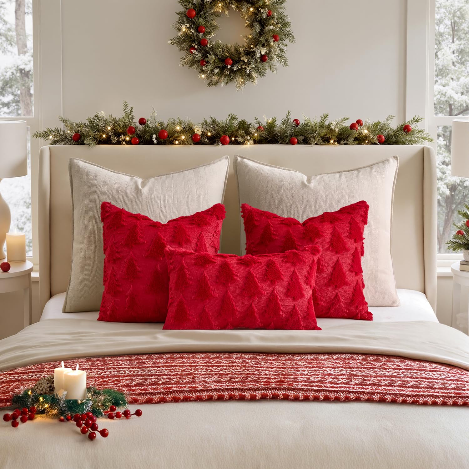 MIULEE bedroom winter decor setting demonstrating seasonal styling ideas
