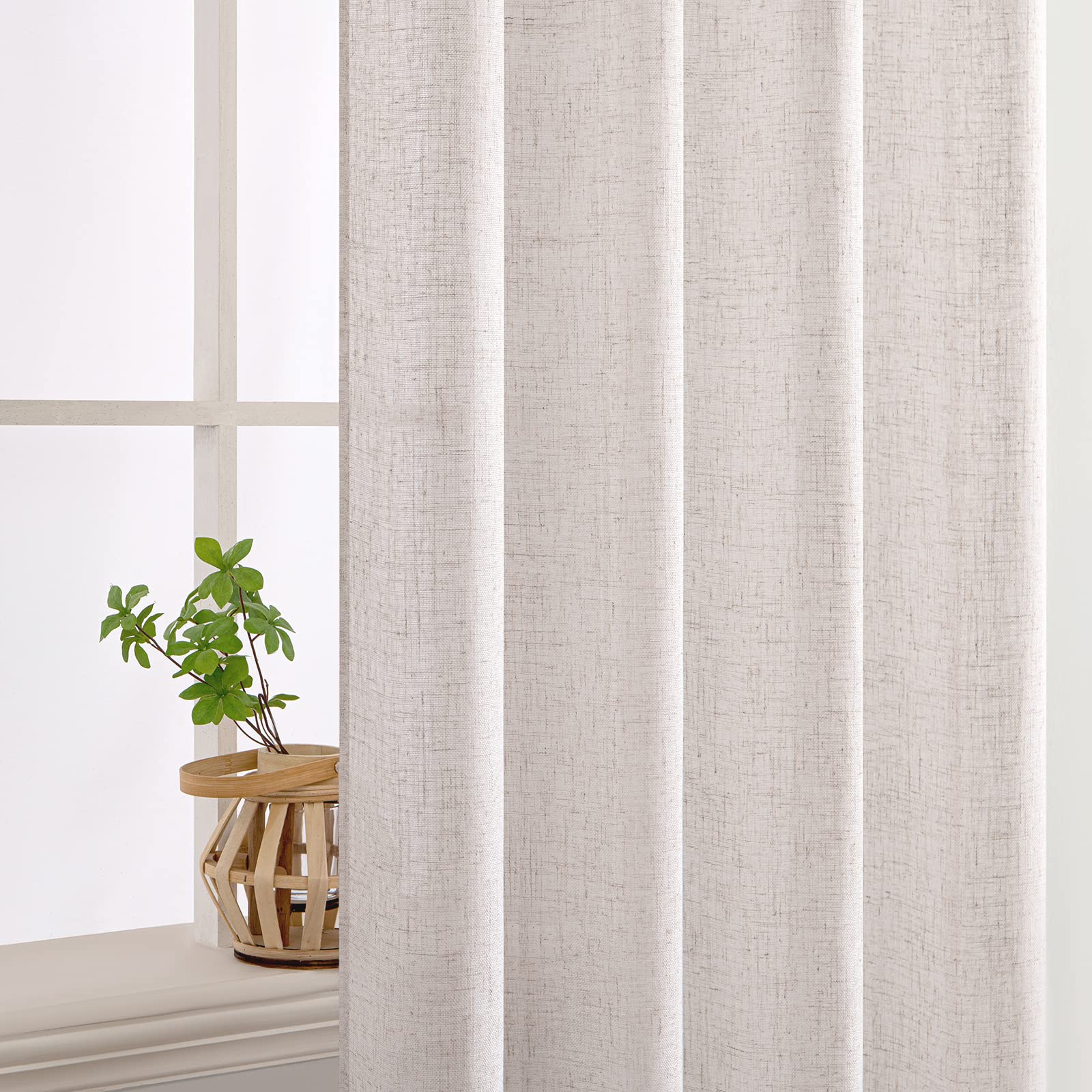 MIULEE bedroom view with curtains creating a calm, private atmosphere