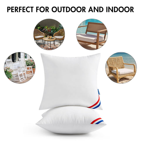 MIULEE pillows on picnic bench showing outdoor versatility benefit