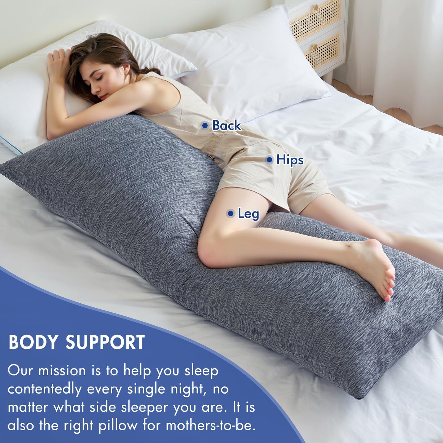 MIULEE hidden zipper open to add or remove filling for personalized firmness