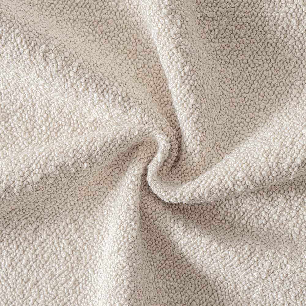MIULEE close-up of boucle texture highlighting tactile looped weave benefit