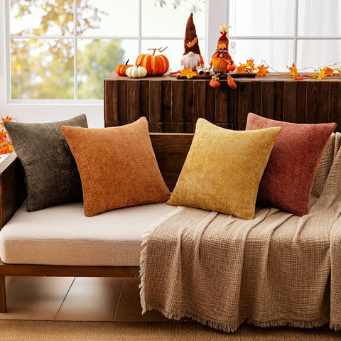MIULEE close-up of chenille texture highlighting soft plush feel and depth