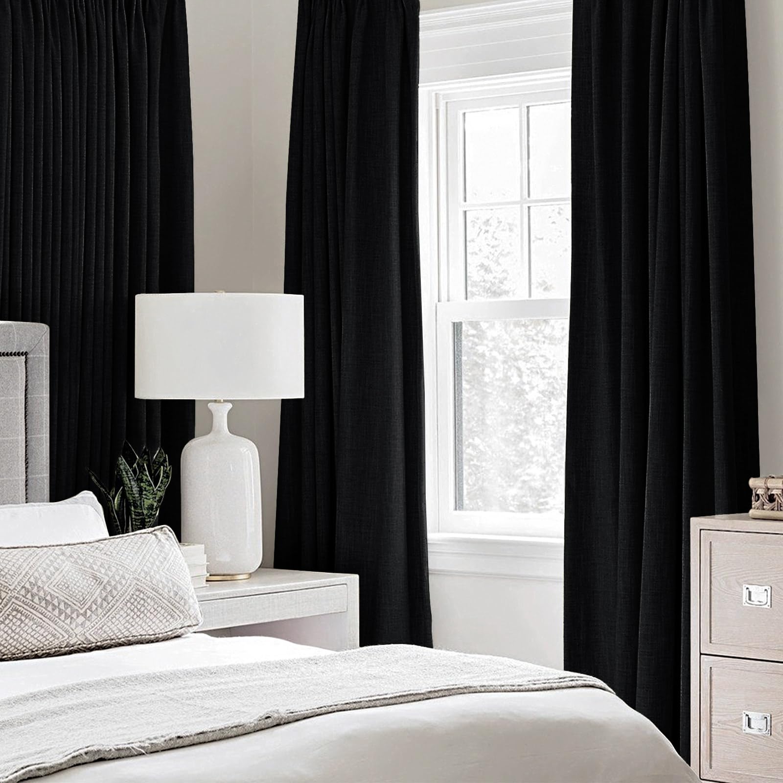 MIULEE close-up of faux linen texture highlighting durable weave and elegant look
