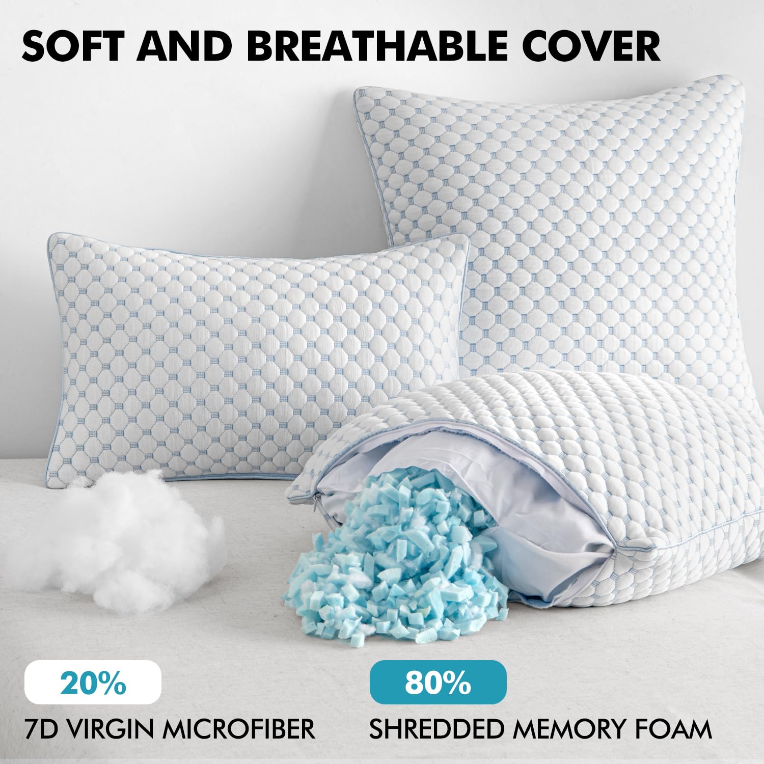MIULEE close-up of cooling honeycomb cover highlighting breathable texture benefit