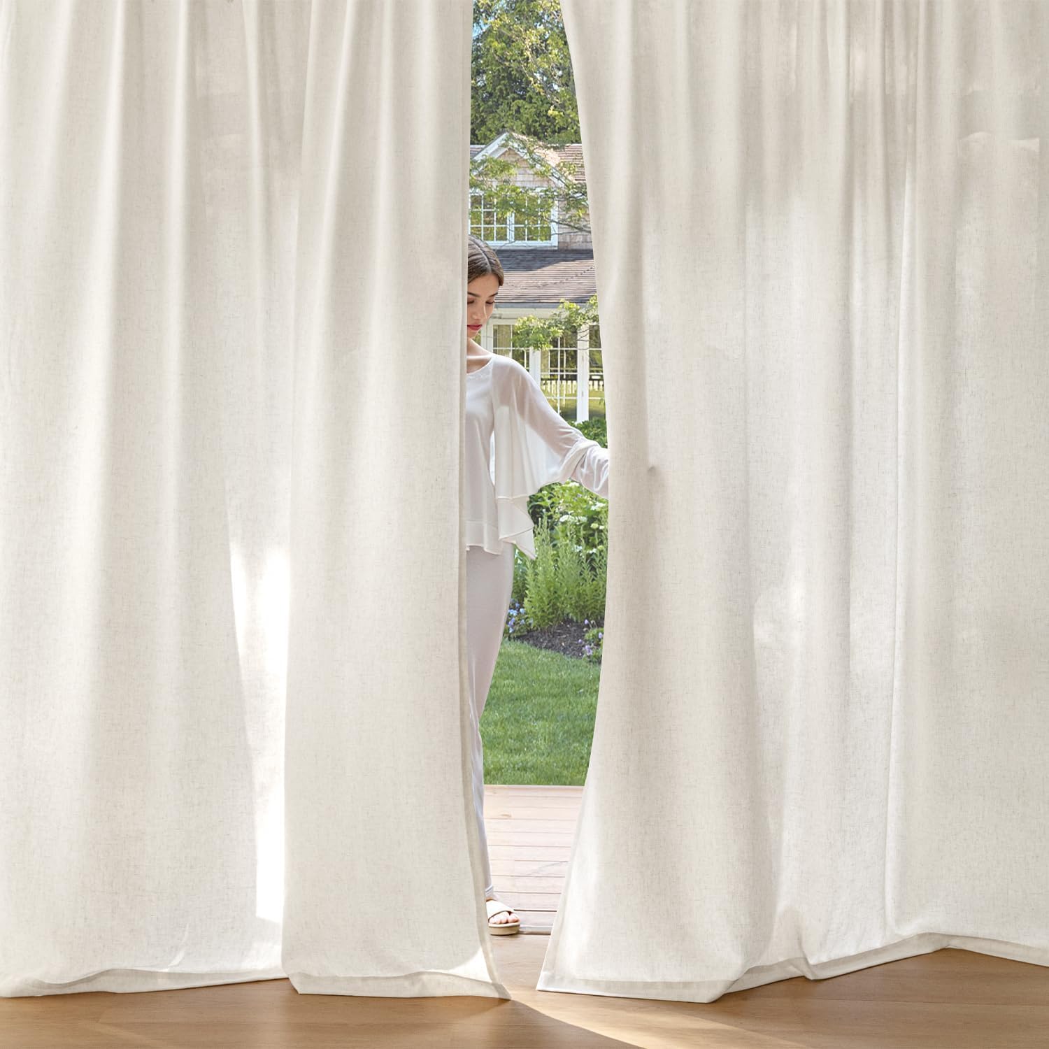 MIULEE close-up linen texture highlighting soft touch and visual depth