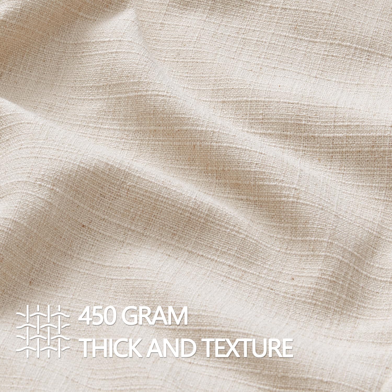 MIULEE close-up of 450 GSM thick textured fabric showing rich tactile detail