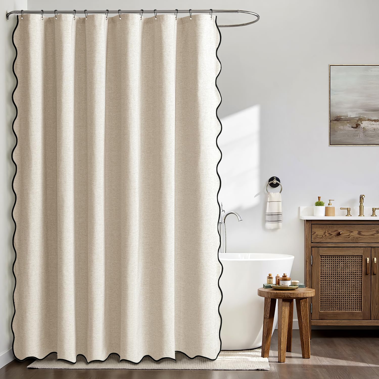 MIULEE close-up of weave texture highlighting durable faux-linen and water resistance