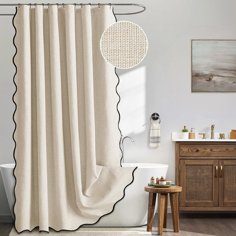 MIULEE cream beige front view showing neutral linen look and elegant feel