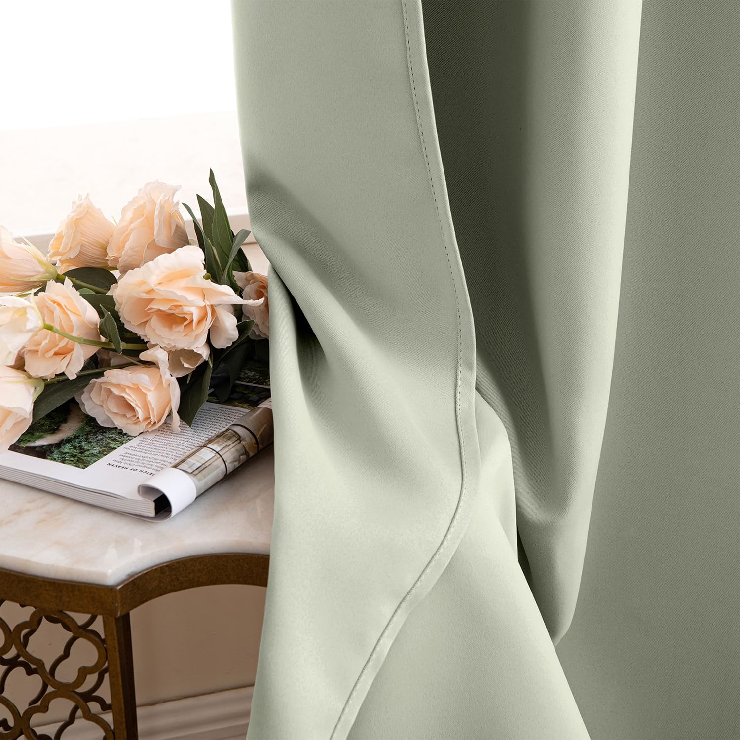 MIULEE curtain in bedroom lifestyle showing improved privacy and style