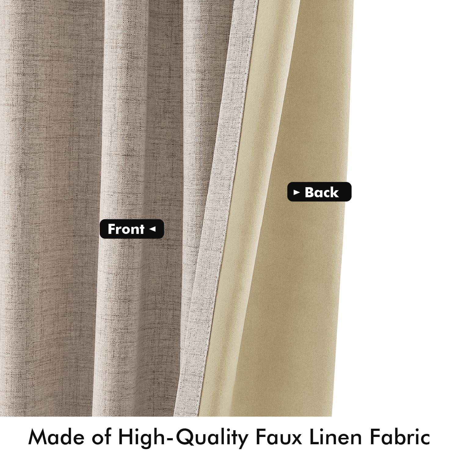 MIULEE curtains styled in a bedroom creating a calm, shaded sleep space