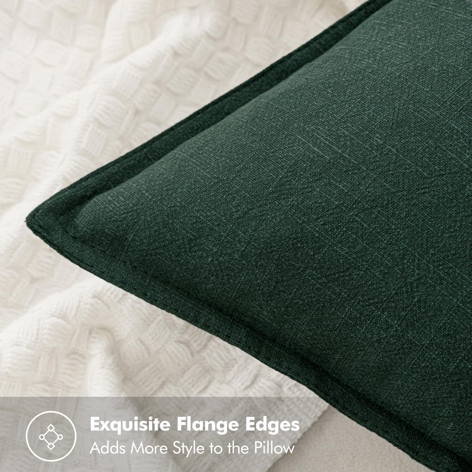 MIULEE close-up of flange edge highlighting clean stitching and decorative finish