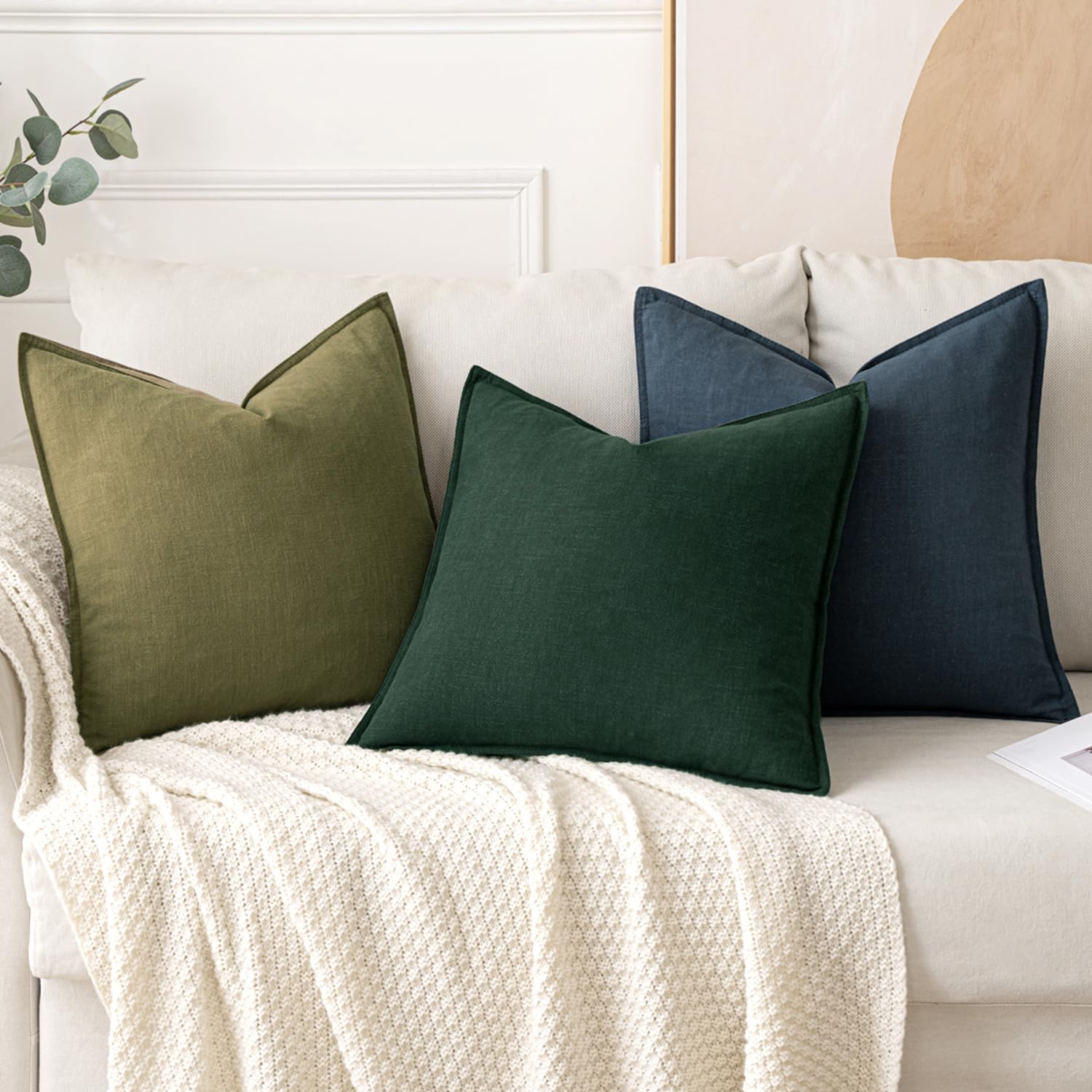 MIULEE lifestyle shot on sofa adding rich color and cozy styling benefit