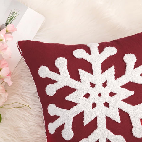 MIULEE close-up of wool snowflake embroidery highlighting texture and craftsmanship