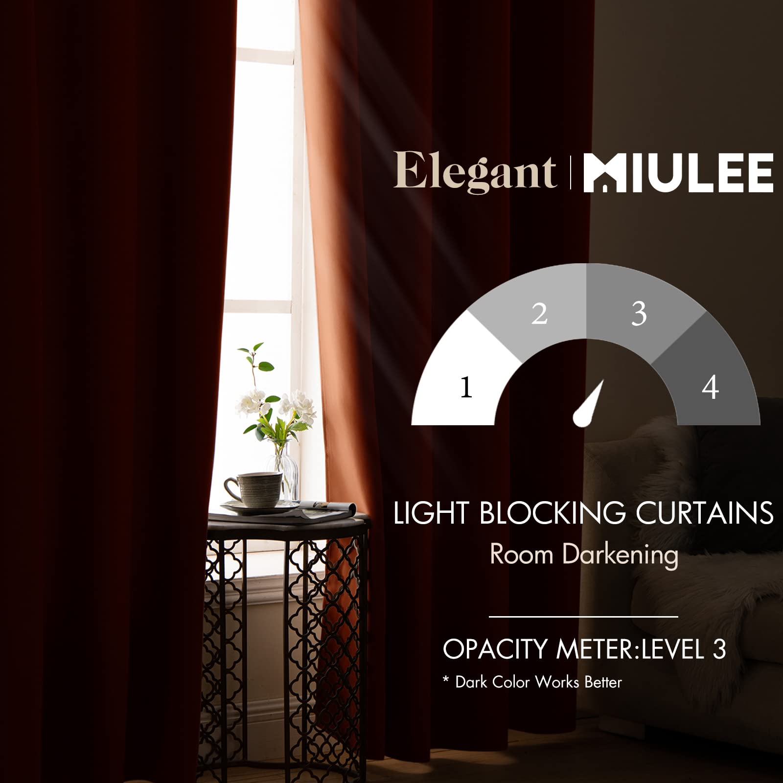 MIULEE close-up of triple-weave fabric texture showing durability and light control