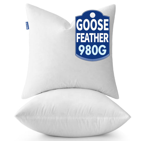MIULEE front view of two 20x20 pillows showing neat packaging and shape retention