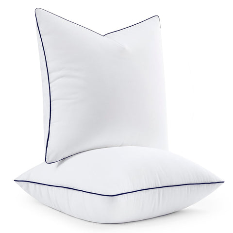 MIULEE pillow inserts front view showing pack of two and full appearance benefit: instant styling