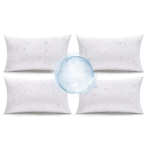 MIULEE front view of set of four 12x20 pillows showing clean packaging and shape benefit
