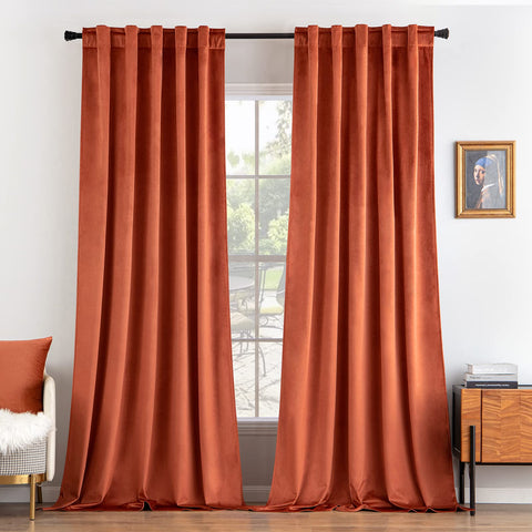 MIULEE front panel burnt orange showing full drape and elegant finish