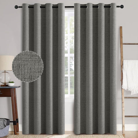 MIULEE front panel dark grey showing full-length blackout coverage and style