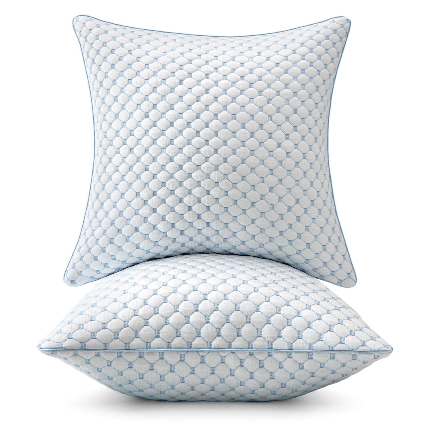 MIULEE front view of two 18x18 pillow inserts showing neat packaging and convenience
