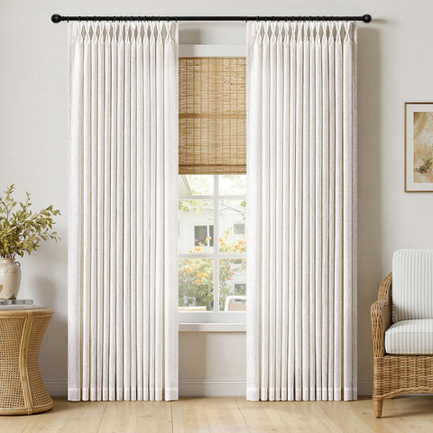 MIULEE front view of two panels showing full-length tailored drape and elegance