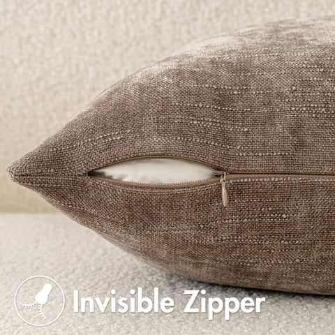 MIULEE zipper seam detail displays quality finish and easy insert access