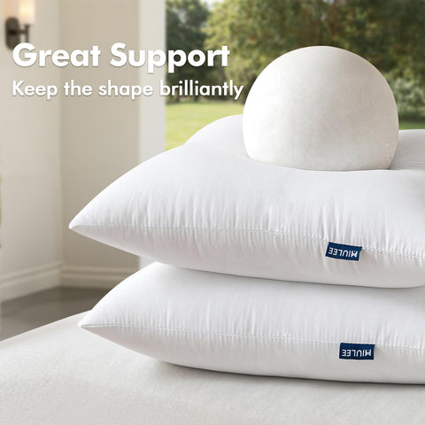 MIULEE outdoor pillow insert on a patio chair adding comfort