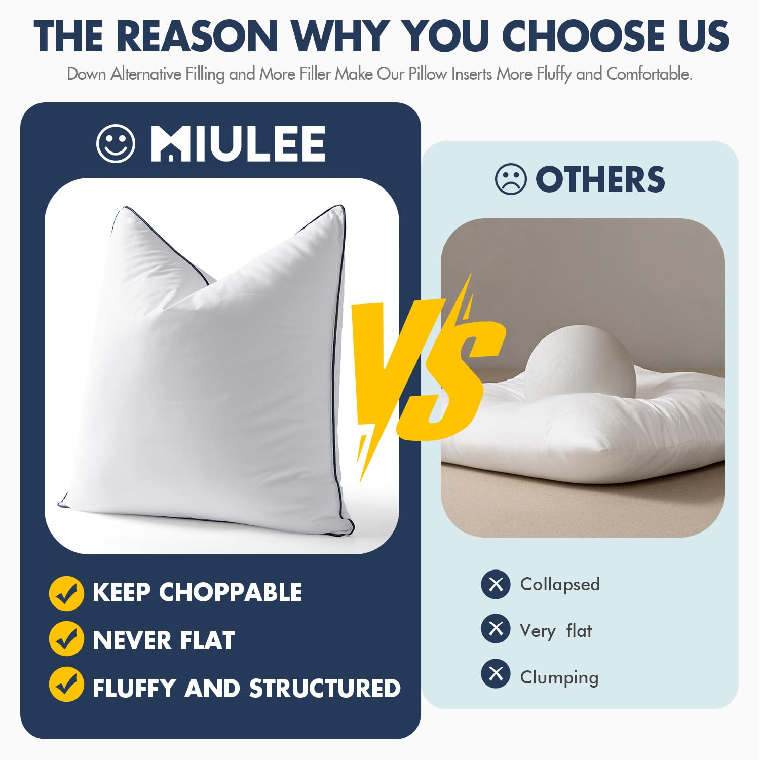 MIULEE insert styled on sofa in living room showing comfort and decor benefit