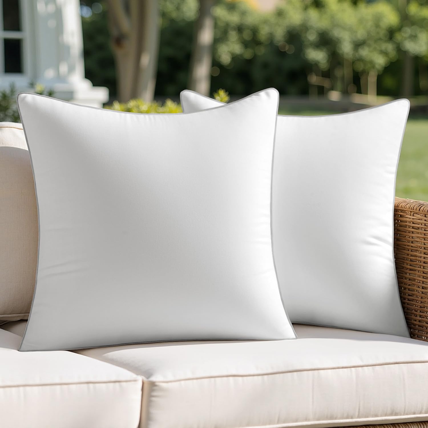MIULEE insert being placed into pillow cover for easy use