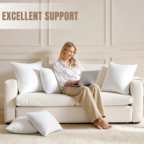 MIULEE inserts styled on bed offering comfortable lumbar support
