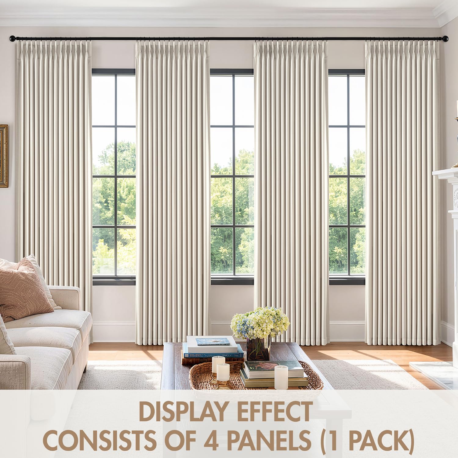 MIULEE curtain length beside measuring tape confirming 40x90 inch fit for standard window benefit