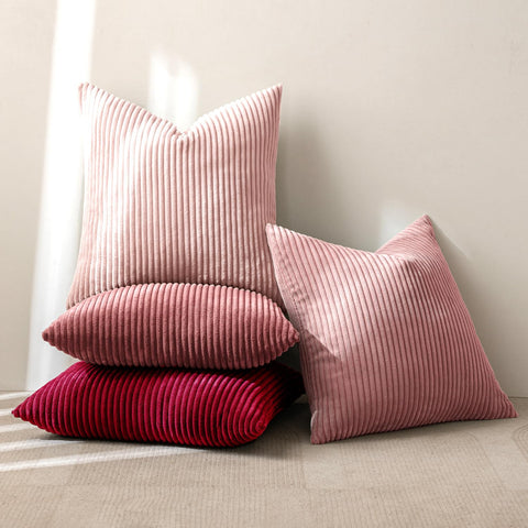 MIULEE styled on a sofa adding pink warmth and layered visual interest