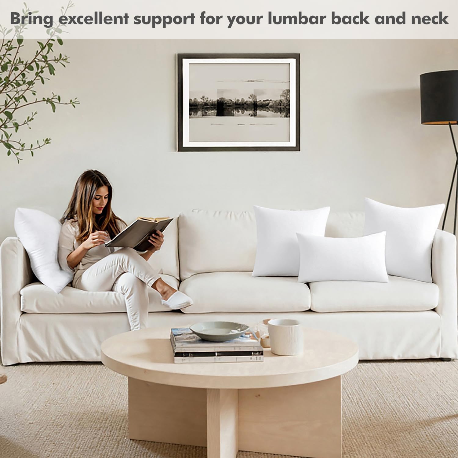MIULEE styled on living room sofa showing improved decor and comfort