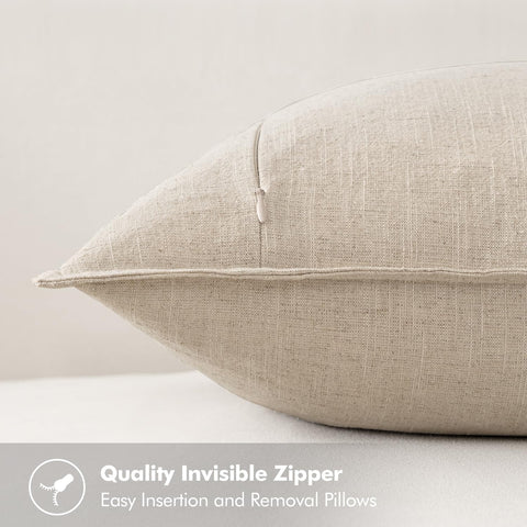 MIULEE linen texture close-up showing breathable weave and natural feel benefit