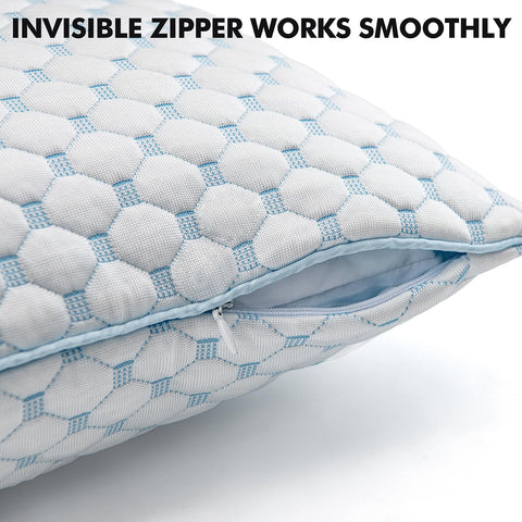 MIULEE shredded memory foam interior close-up demonstrating supportive rebound