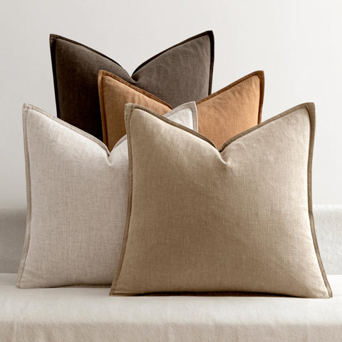 MIULEE front view of four neutral brown covers shows cohesive styling benefit