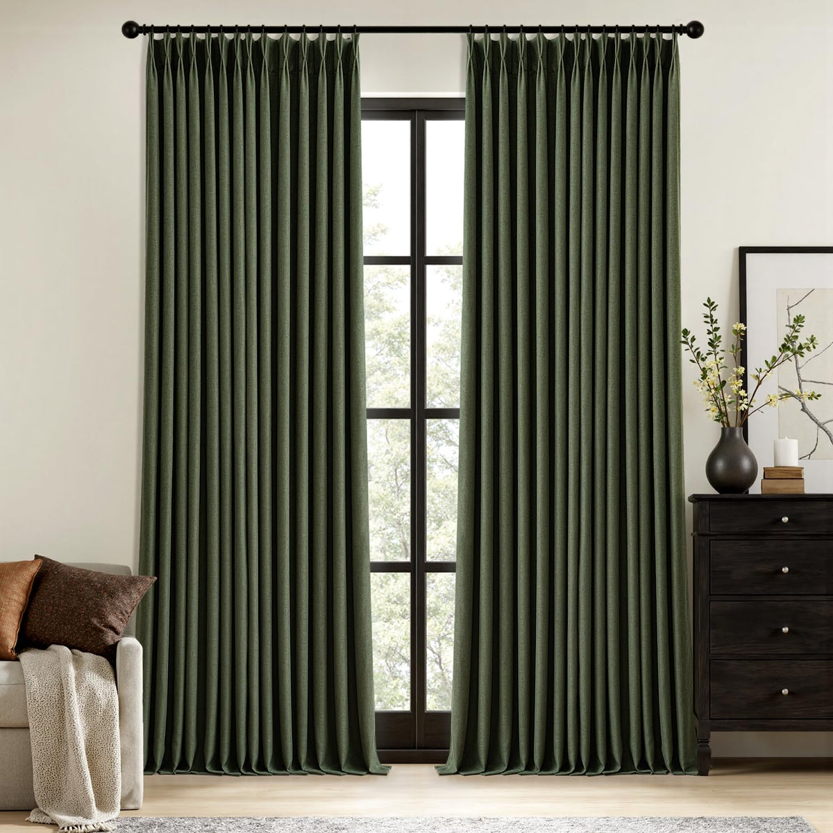 MIULEE front panel view showing olive green color and elegant hang benefit