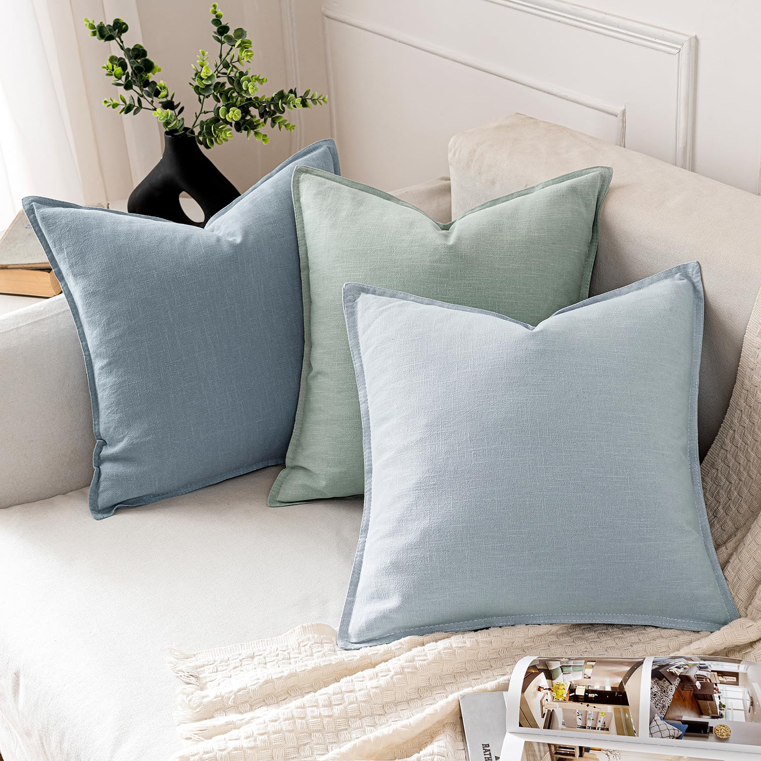 MIULEE styled on sofa demonstrating breathable comfort and color harmony