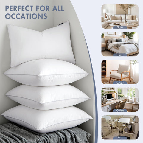 MIULEE pair styled on bed offering instant decorative upgrade