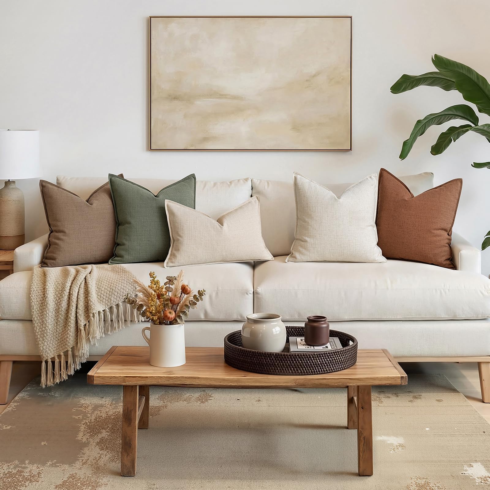 MIULEE styled on bed as layering piece to add height and hotel-style depth
