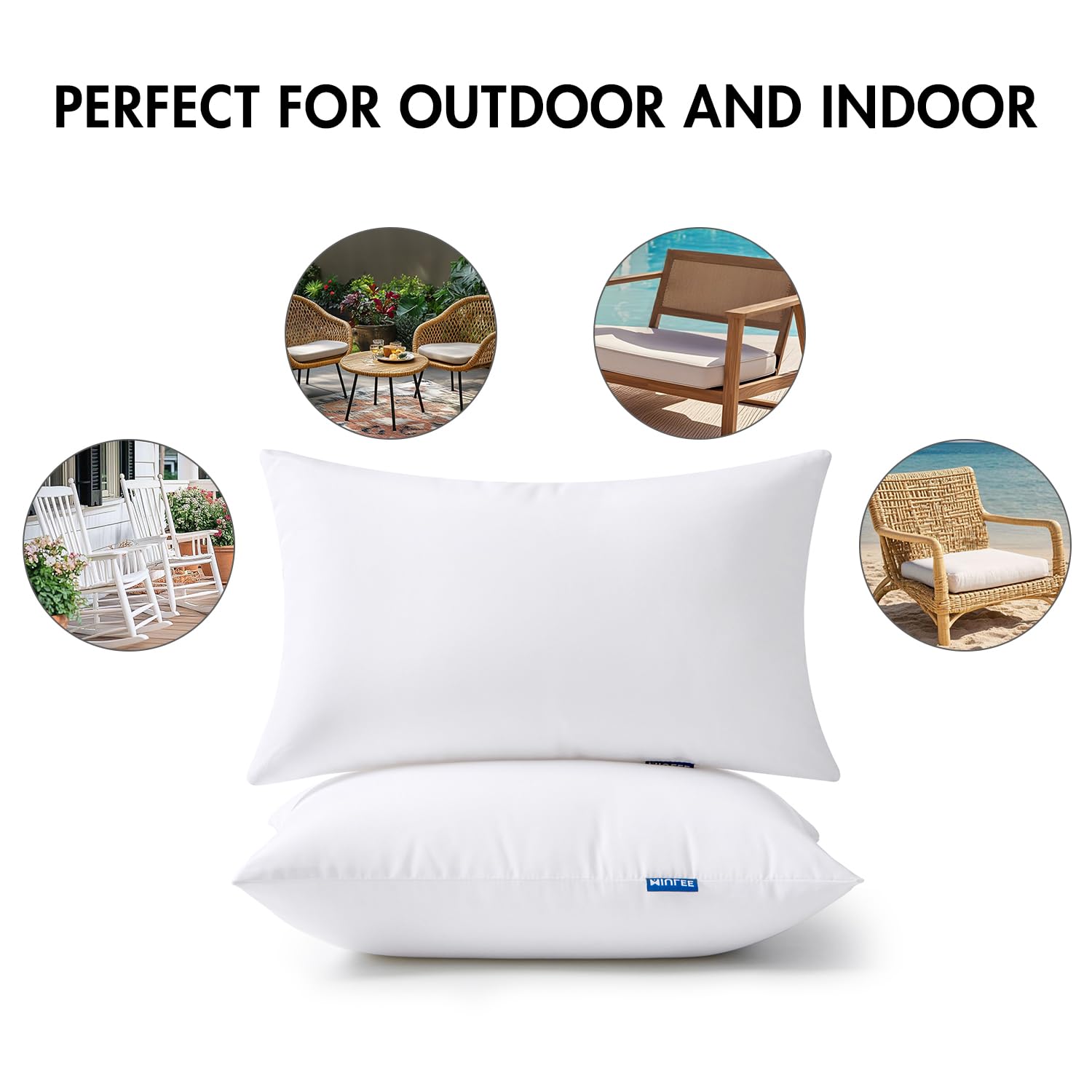 MIULEE pillow placed on indoor sofa adding decorative lumbar support benefit