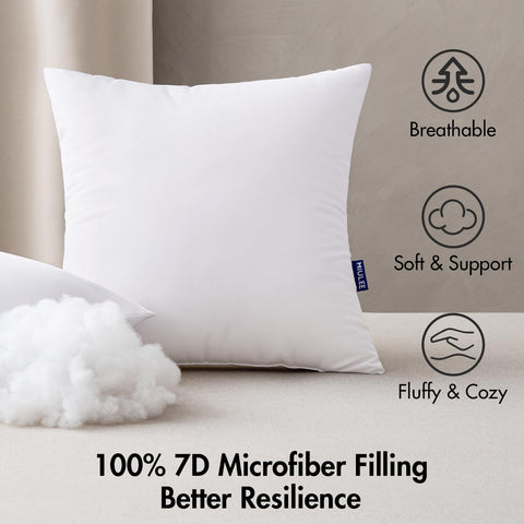 MIULEE pillows styled on a patio lounge offering comfortable, weather-ready seating