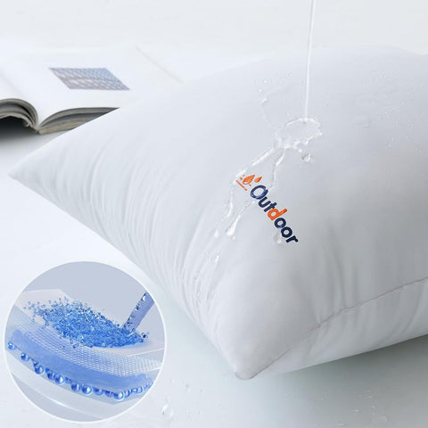 MIULEE pillows styled on patio sofa adding color and comfort outdoors