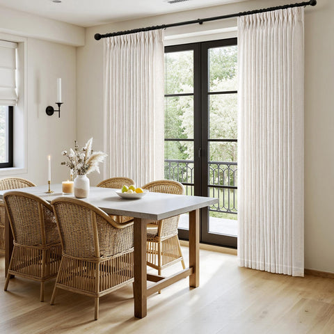 MIULEE detailed pinch-pleat header showing crisp, permanent pleats benefit