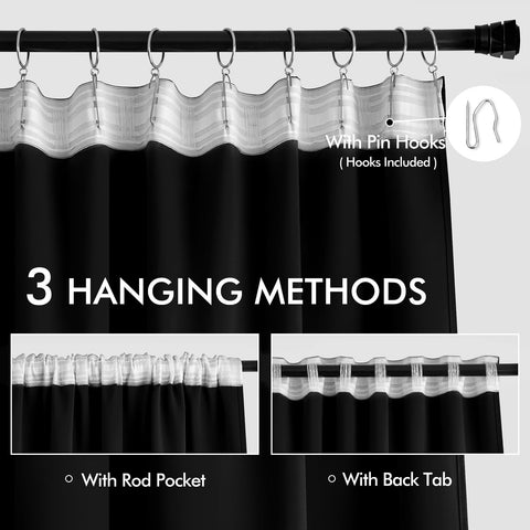 MIULEE rod pocket closeup showing secure fit and simple installation