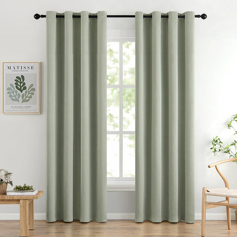 MIULEE sage green front view showing color and full panel benefit